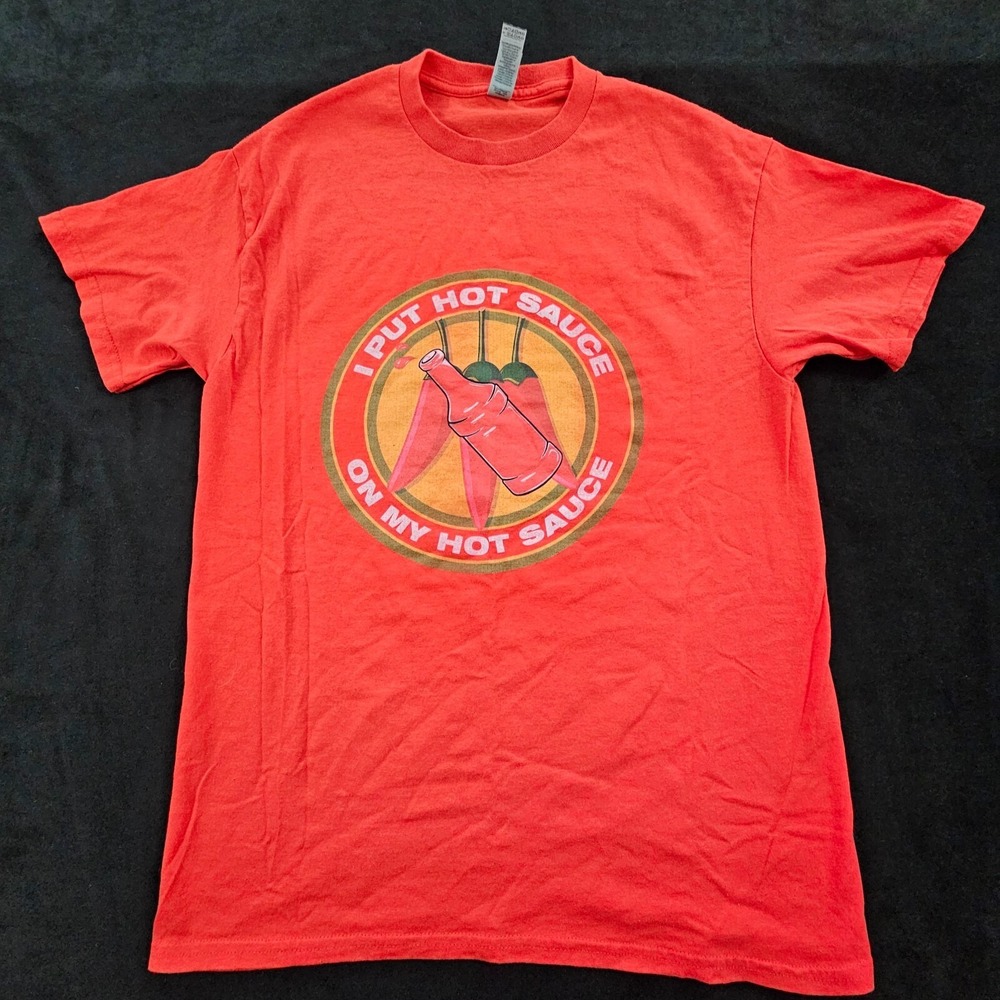 Hot Sauce on My Hot Sauce Red Short Sleeve Cotton T-Shirt Men's M